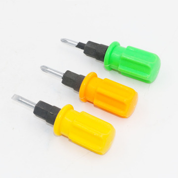 Destornillador de bolsillo de doble propósito compacto - Mini destornillador de plástico