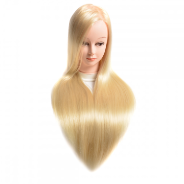 100% SYNTHETIC FIBER BLONDE COLOR MANNEQUIN HEAD FOR HAIRDRESSING PRATICE