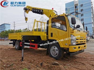 ISUZU truck crane auger drill crane truck