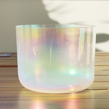 Transparent Dreamy White Crystal Singing Bowl
