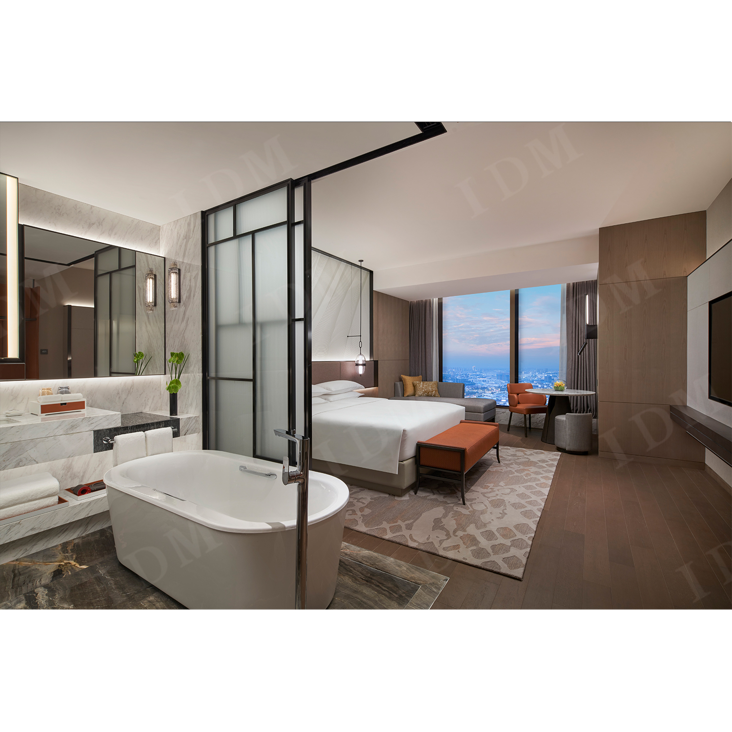 Modern Five-Star Hotel Bedroom Furniture Design