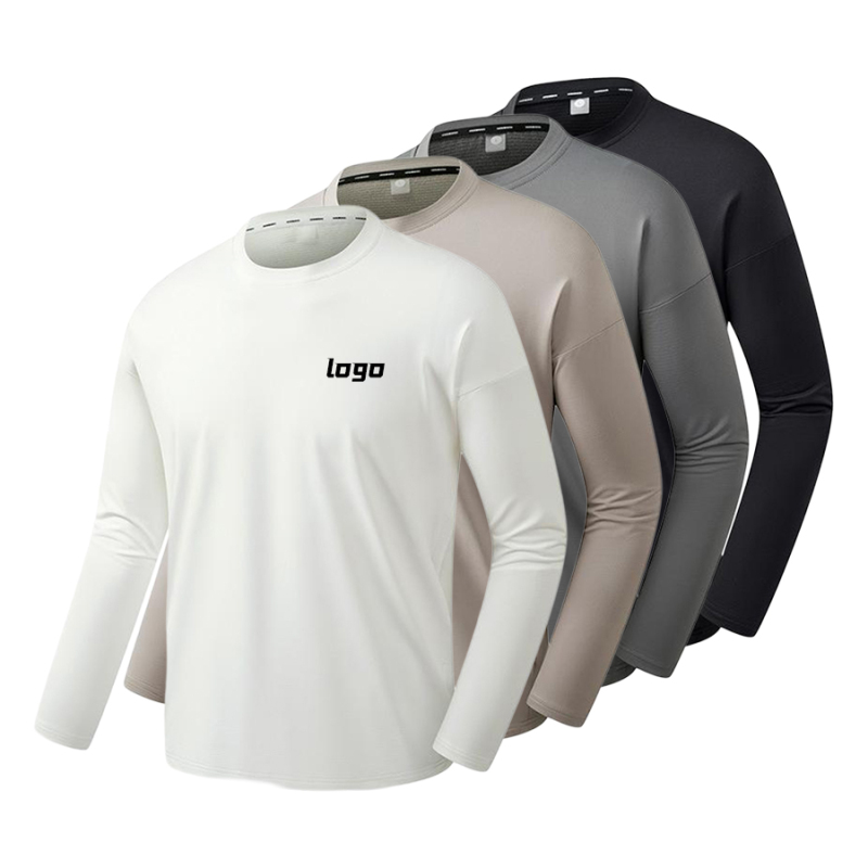 Wholesale Solid Color Long Sleeve Sports Shirt