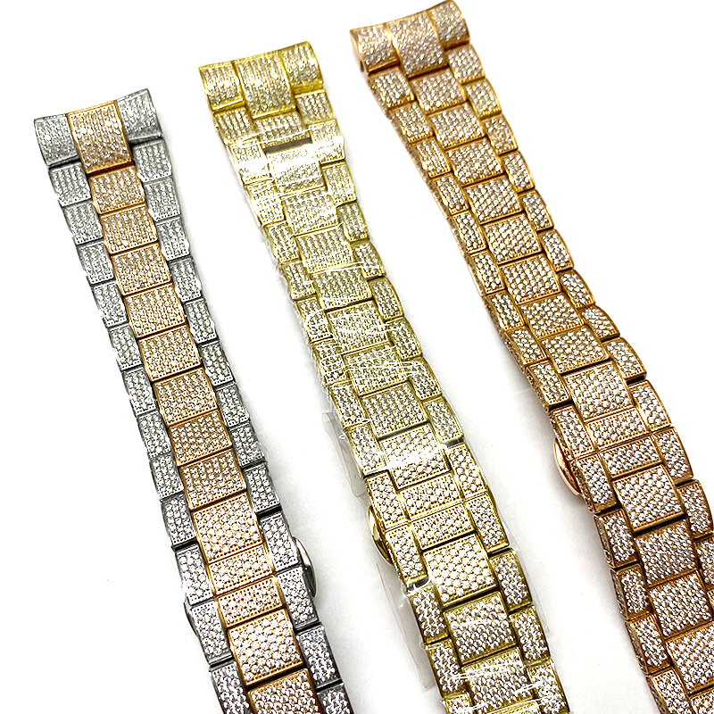 Luxus -Setting Diamond Watch Band für RLX Watch