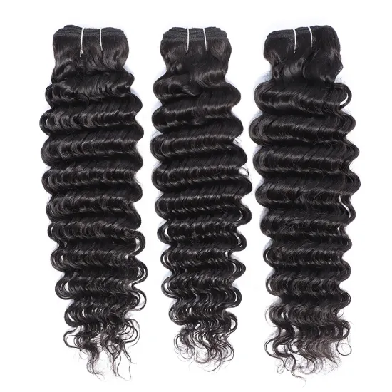 Virgin Cuticle Aligned Deep Wave Human Hair Bundles Brazilian Raw Unprocessed Virgin Hair