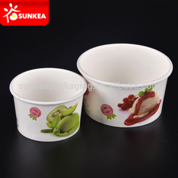 Custom printed disposable recycled ice cream paper cup