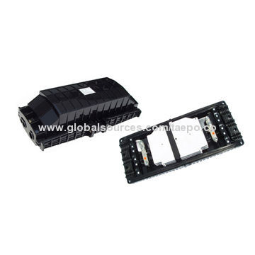 Fiber-optic splice closure, horizontal type, snap-in mechanical sealing, 12 fibers, max 144 fibers