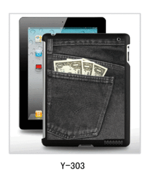 Jeans Picture Ipad2/3/4cover 3d,pc Case Ruber Coated,multiple Colors Available 