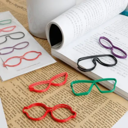 Coated Mixed Color Glasses PET Paper Clips