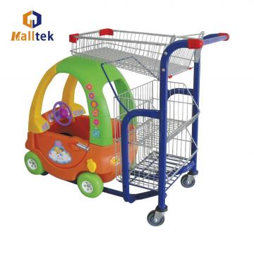 Supermarket Kiddie Shopping Trolley with Child Seats