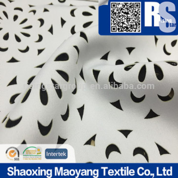 KNITTED POLY STRETCH SCUBA+SCUBA BONDED+LASER CUT