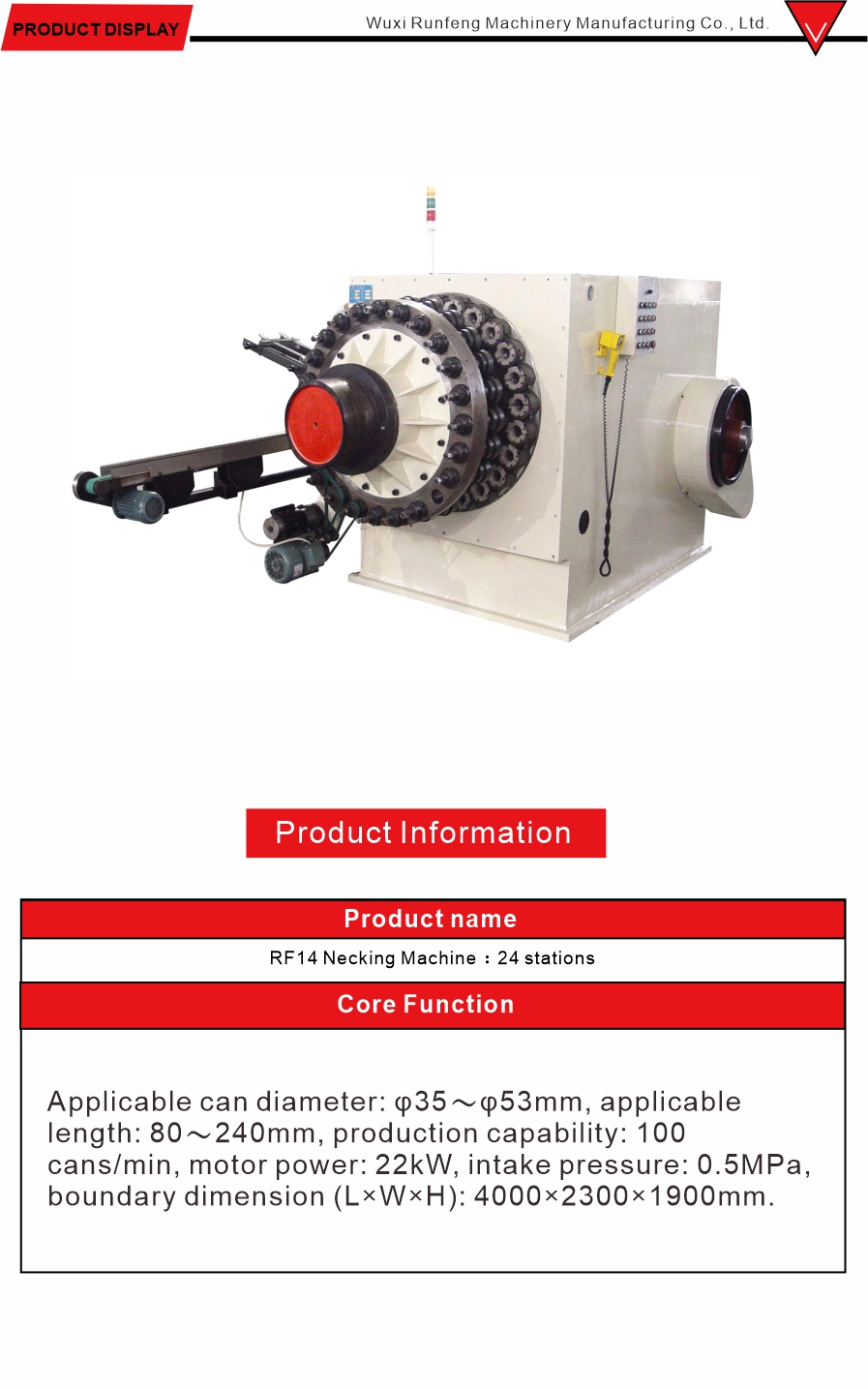 Rotary Can Necking Forming Machine