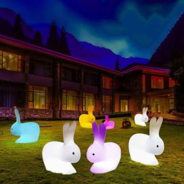 Waterproof Festival Garden 3D LED Rabbit Sculpture Light
