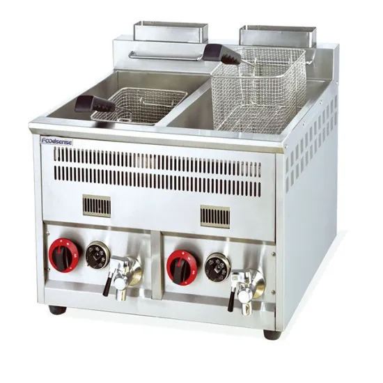 Commercial Chips Fryer Gas Single Tank Deep Fryer 8L+8L Deep Fryer