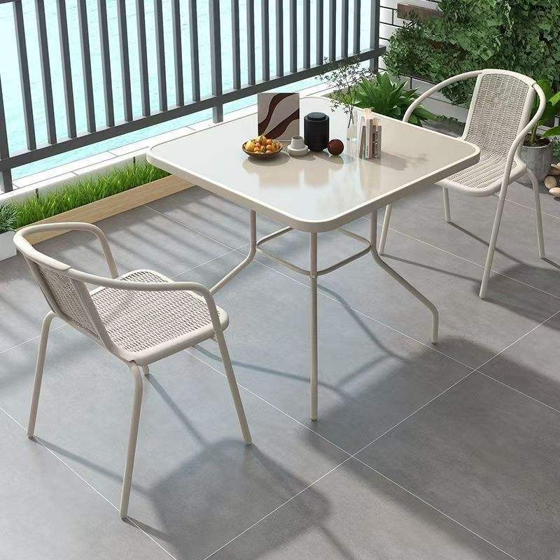 glass top outdoor table
