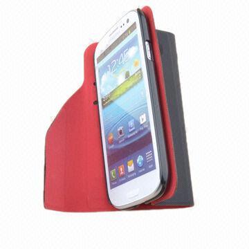 Black Wallet Case Cover with Credit/Business Card Holder, Ideal for Samsung Galaxy S3/i9300