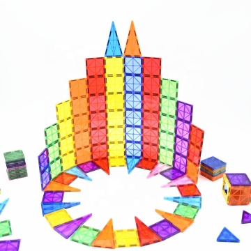 3D DIY Toddler Kids Educational Toys: Magnetic Building Block Sets & Clear Tiles for Children's Development