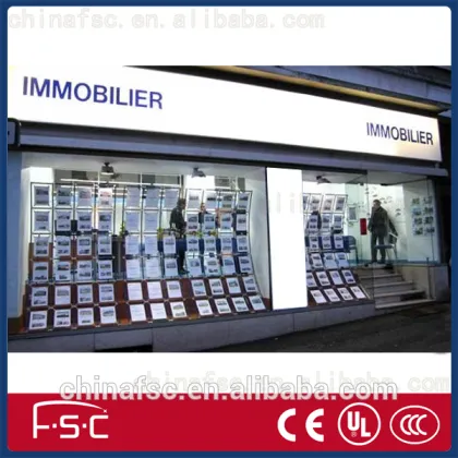 Real estate window display