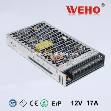 LRS series CE RoHS approved 200w ac dc power supply 12v