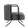 Modern Luxury Metal Leg Upholestered Seat Armchair Single Sofa Chair Living Room Furniture