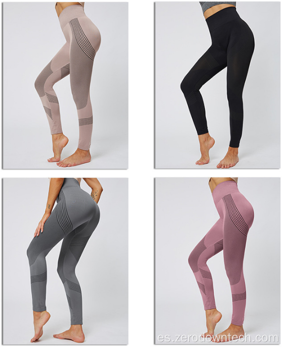 Moda nuevo estilo señoras cintura alta apretado deporte entrenamiento yoga pantalones fitness leggings para mujeres