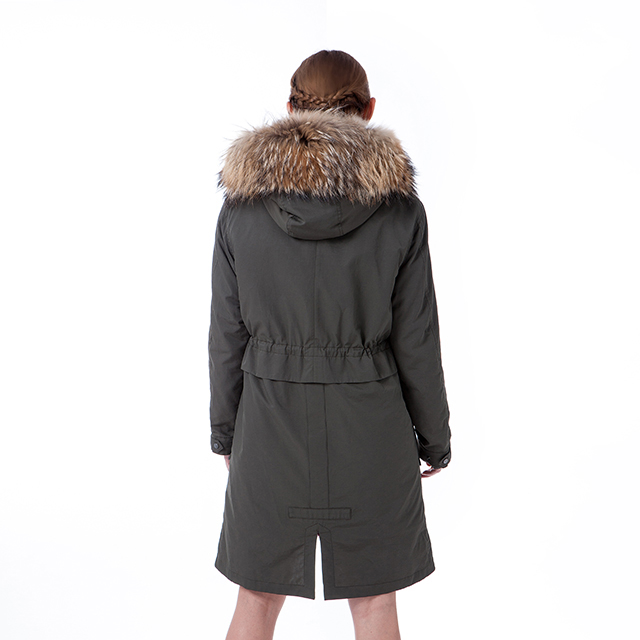 Army green color winter coat