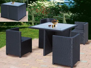 Restaurant Use Rattan Outdoor Furniture Dining Set