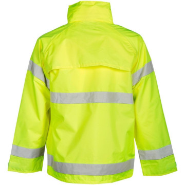 High visibility safety work wear reflective jacket