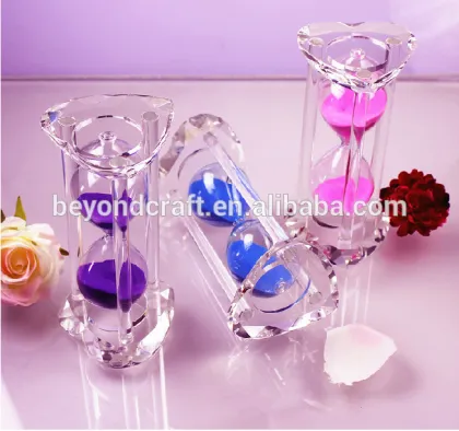 15 minutes crystal hourglasses for wedding giveaway gifts