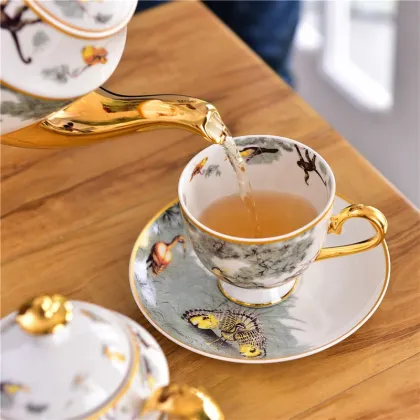 Equator Jungle Series 58Pcs Western Ceramic Bone China Tableware Set