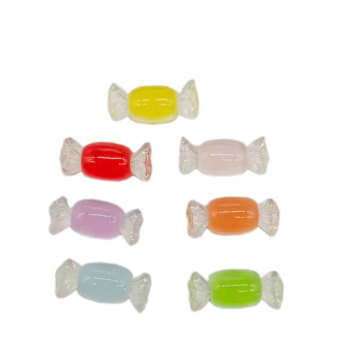 Artesanías de decoración de caramelo transparente de resina mixta cabujón de espalda plana Kawaii adornos de bricolaje para accesorios de álbum de recortes