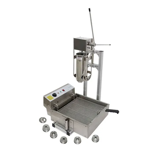 Handheld Hydraulic Stainless Steel Churros Machine with Fryer in Spain