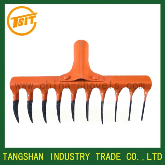 carbon steel 10 teeth small garden rake