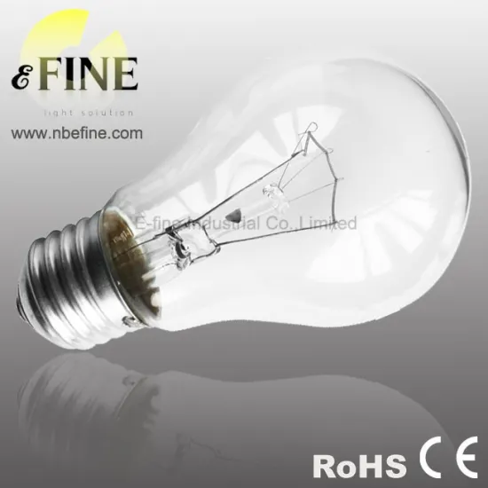1000h A60 A55 25W 40W 60W 75W 100W incandescent bulb clear 220v