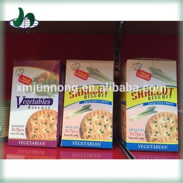 Delicious high quality cheap vegetable biscuits