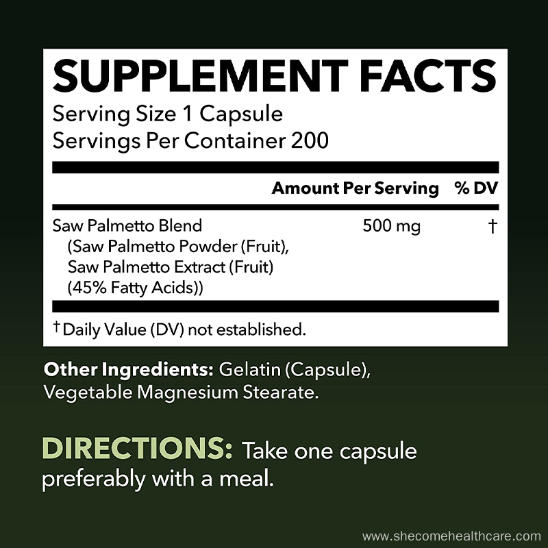 saw Palmetto Natural Prostate Support Saw Palmetto Capsule