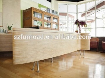 Funroad Wooden Checkout Counter with led light