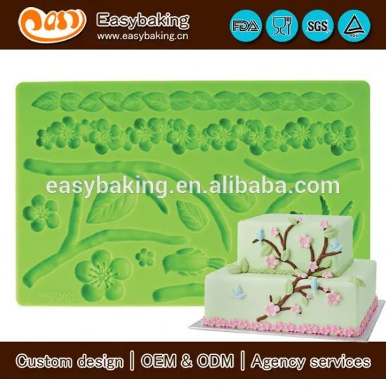 New arrival custom nature fondant and gum paste fondant silicone mold