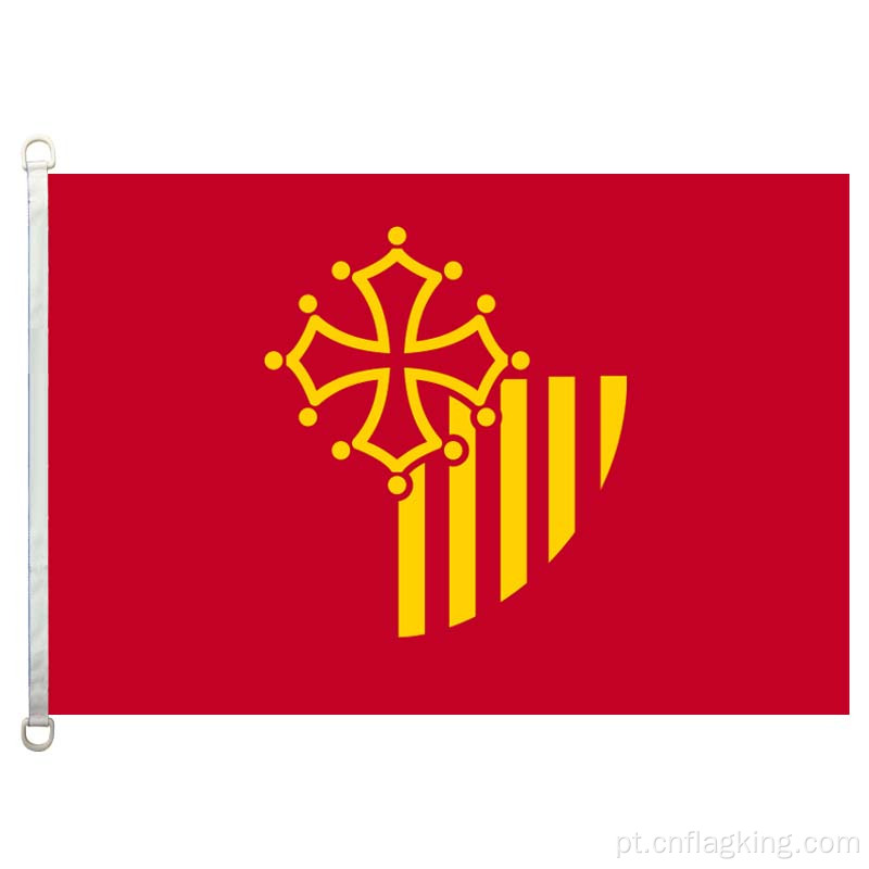 Bandeira Languedoc-Roussillon 90 * 150cm 100% polyster
