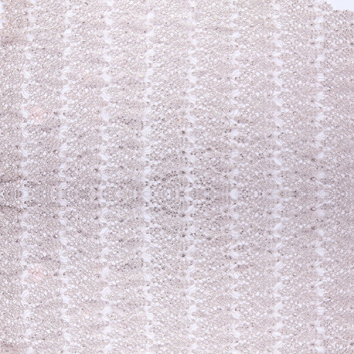 汚れたピンクのスパンコールメッシュ刺繍生地