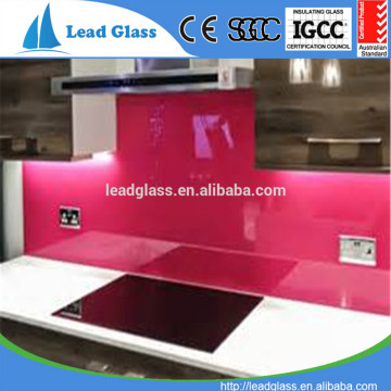 5mm 6mm Tempered Back Painted Kitchen Splashback Glass