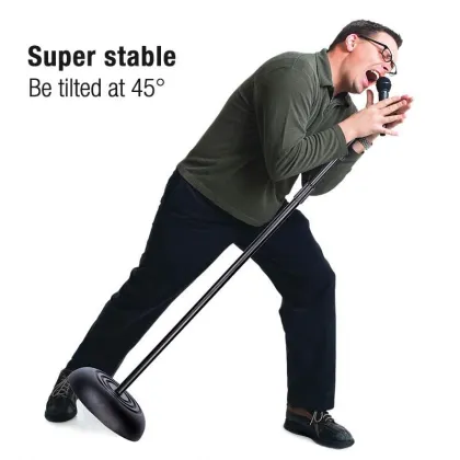 OEM Studio Adjustable Black Mic Stand - Detachable Goose Neck Professional Microphone Stand