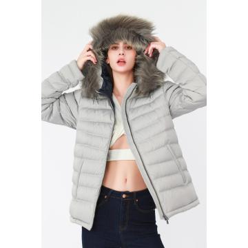 Fur Collar Hooded Down Jacket