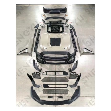 Upgrade Auto Body Systems for Ford Mustang 15-17 to GT500 Shelby Model: Bumper, Hood, Fenders, Side Skirts