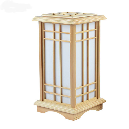 Lampade da terra in legno marrone LEDER