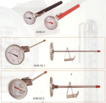Stainless Steel 10 + 200℃ Pocket Test Bimetal Thermometer With Plastic Lens