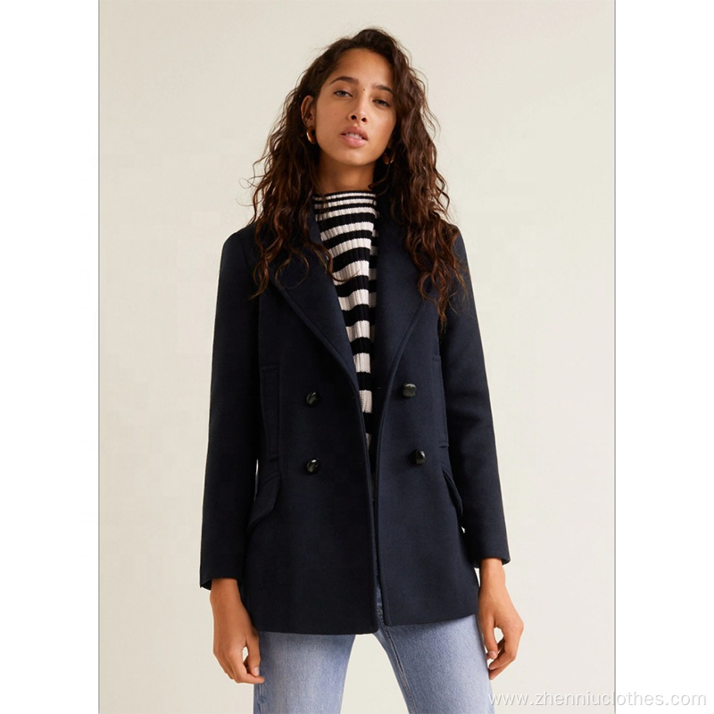 Young Ladies Regular Slim Fake Wool Coat