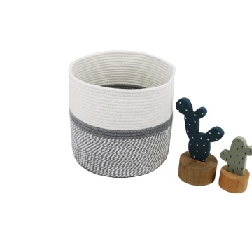Small Size Plant Decorative Cotton Woven Basket