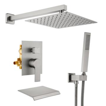 SHAMANDA Brushed Nickel Shower Brass Faucet Set