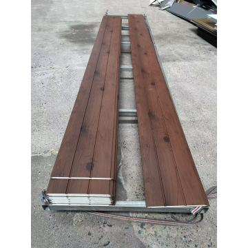 Flat Grain Metal Panels Flat Metal Siding Wood Grain with Grooves Sandwich Panel Manufactory