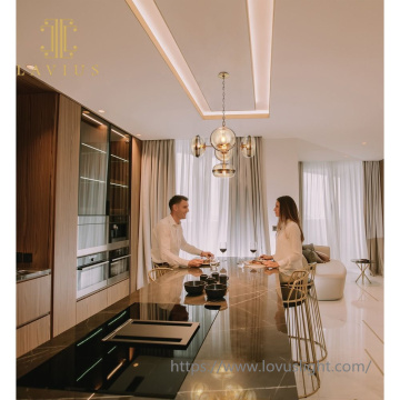 Unique gold brass glass pendant light Concise design chandelier for villa dinning room living room